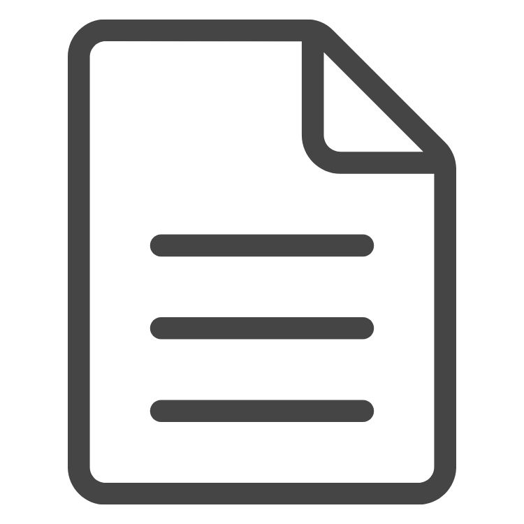 Ikona dokumentu z trzema liniami, symbolizująca dokumentację i wycenę toczenia CNC